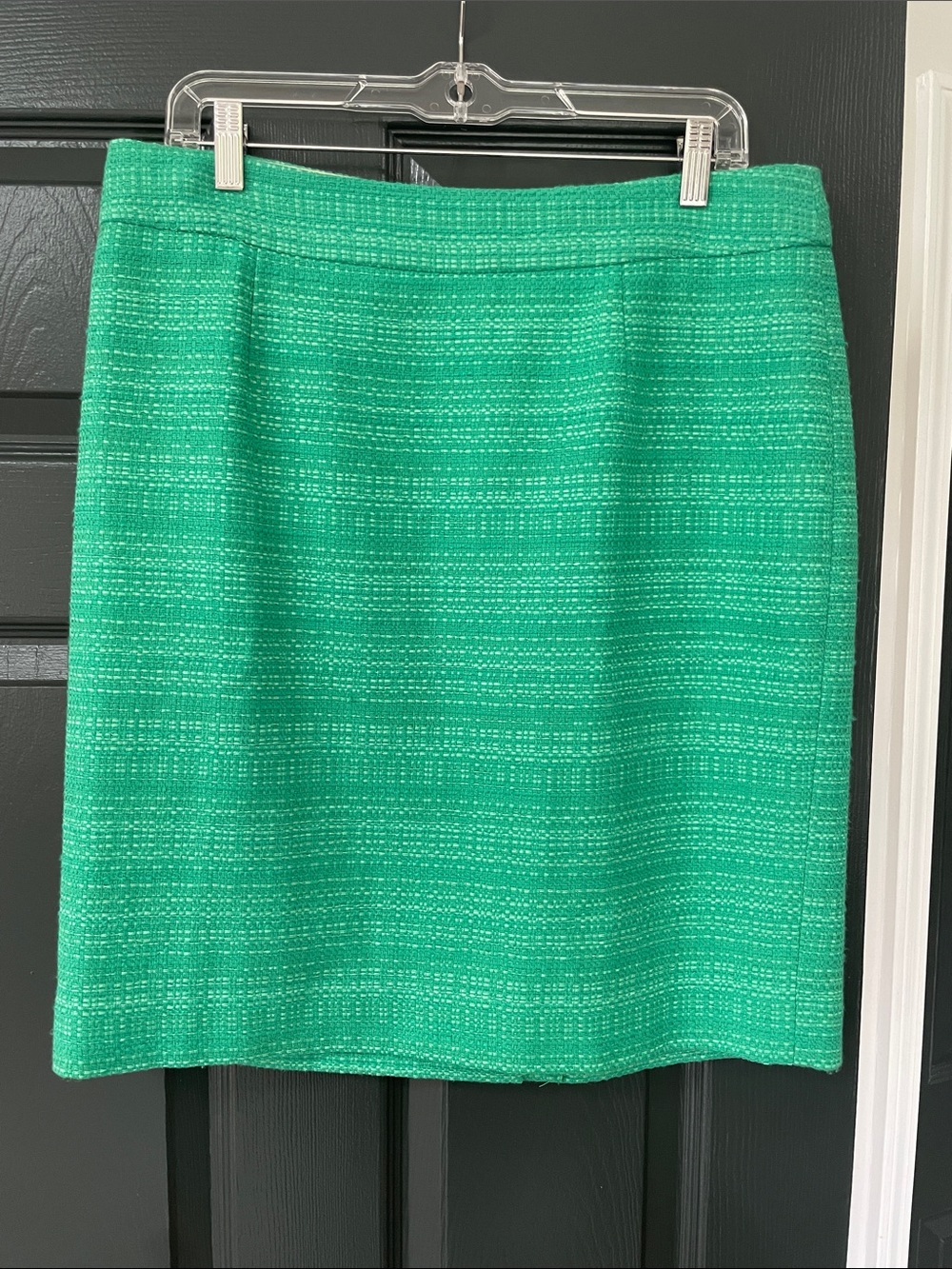 Banana Republic Emerald Tweed Pencil Skirt